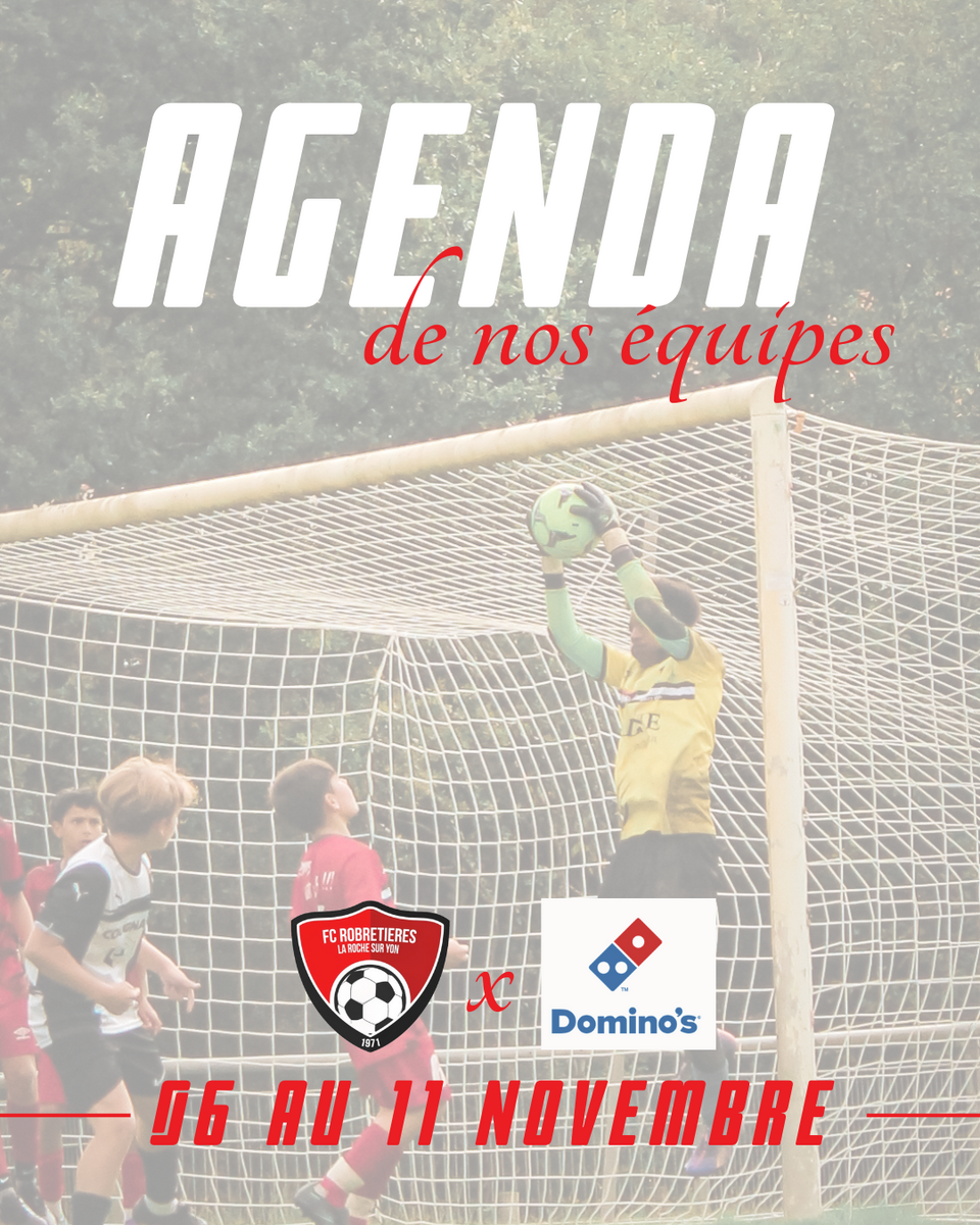 AGENDA DES MATCHS - DU 27 AU 30 NOV