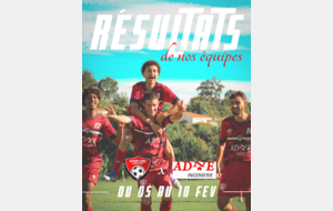 RESULTATS DE LA SEMAINE - DU 05 FEV AU 10 FEV