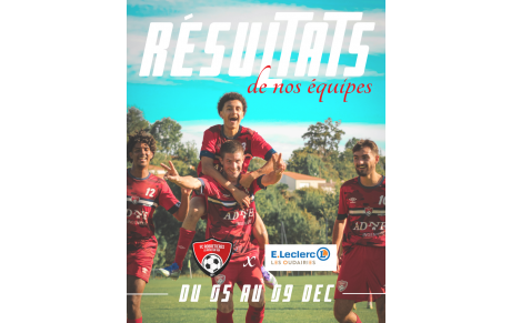 RESULTATS DE LA SEMAINE - DU 22 AU 26 JAN